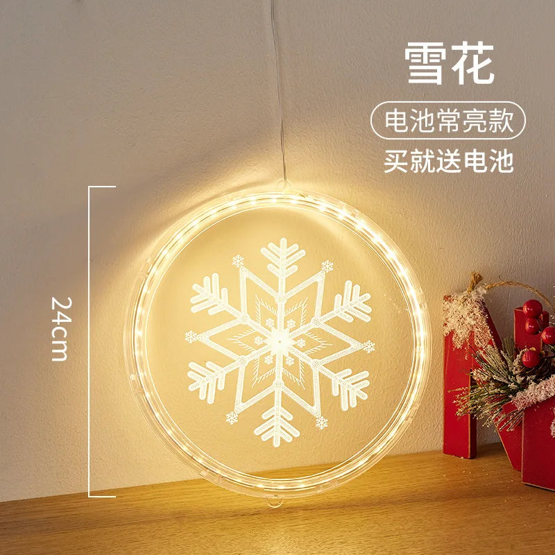 Christmas Hanging Ornament Lights!, Transparent LED Christmas Decorations!, Glow into the Holidays Transparent Luminous Night Lights!