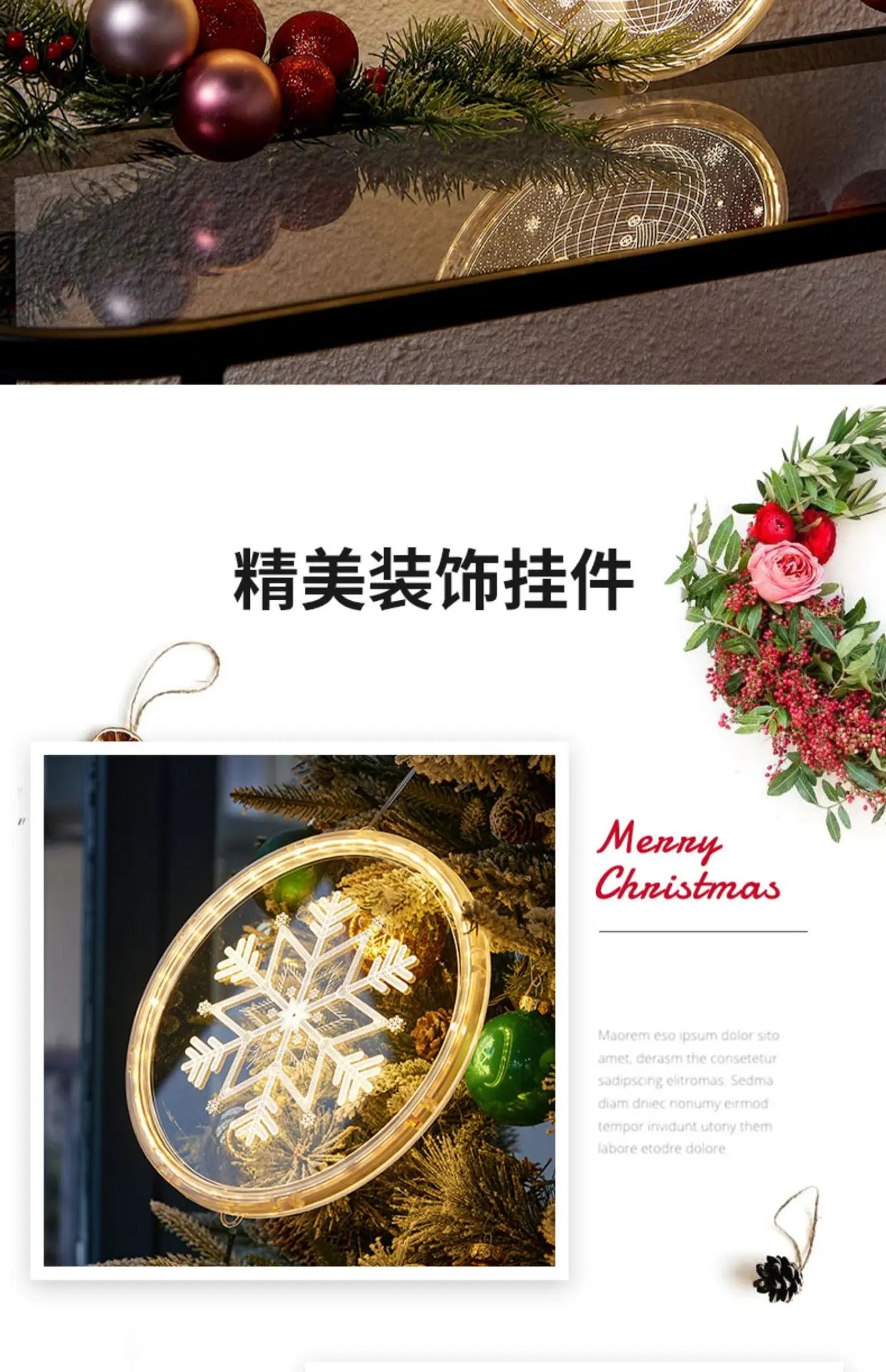 Christmas Hanging Ornament Lights!, Transparent LED Christmas Decorations!, Glow into the Holidays Transparent Luminous Night Lights!