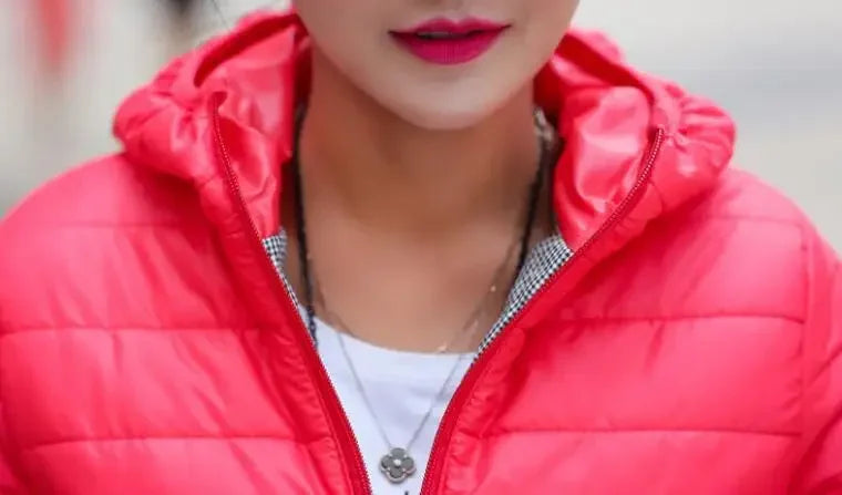 Jackets for Women Quilted Padded Lightweight Puffer Woman Coat Hoodie Short Yellow Thick Padding Feather Cropped Cute Modern Hot