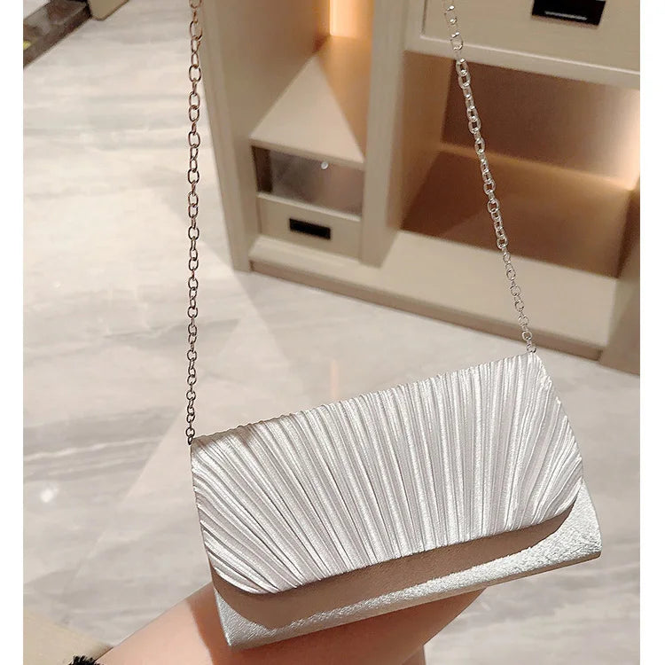 Texture Noble and Fashionable One Shoulder Crossbody Fashion Bag Party hand bag elegant luxury Fashion fold evening clutch bag