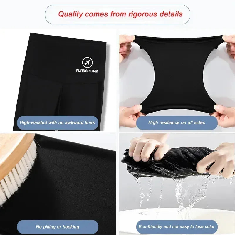 Premium Shark Pants for Women High Waisted, Hip Lifting & Trendy Yoga Leggings, Sexy & Slimming! Belly Lift Black Shark Leggings for Spring, Autumn & Winter,