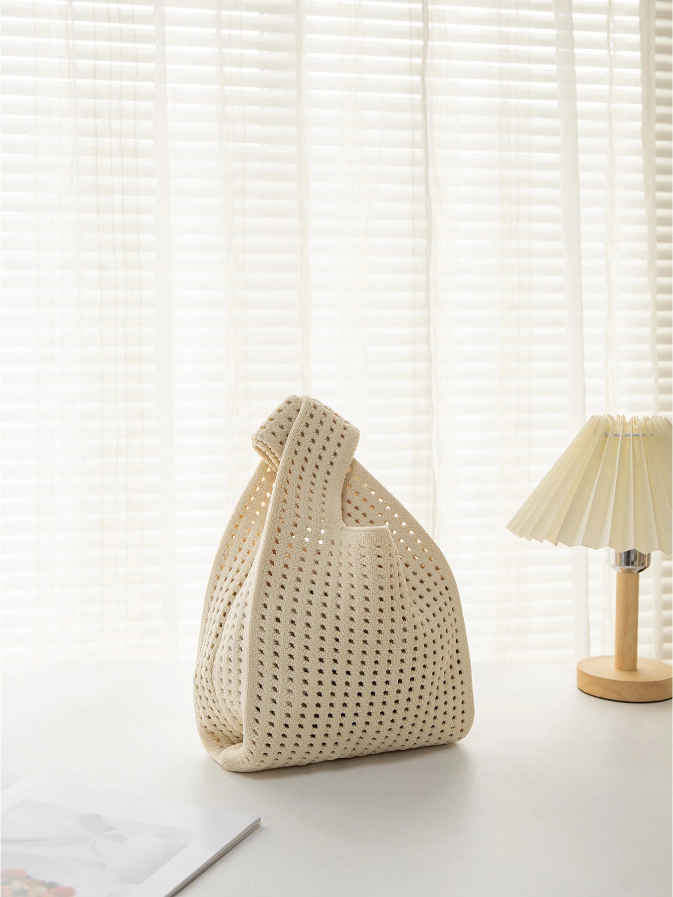 Handmade Knit Wrist Bag Cute, Trendy, Premium Mini Knot Tote Stylish, Colorful & Perfect for Daily Outings