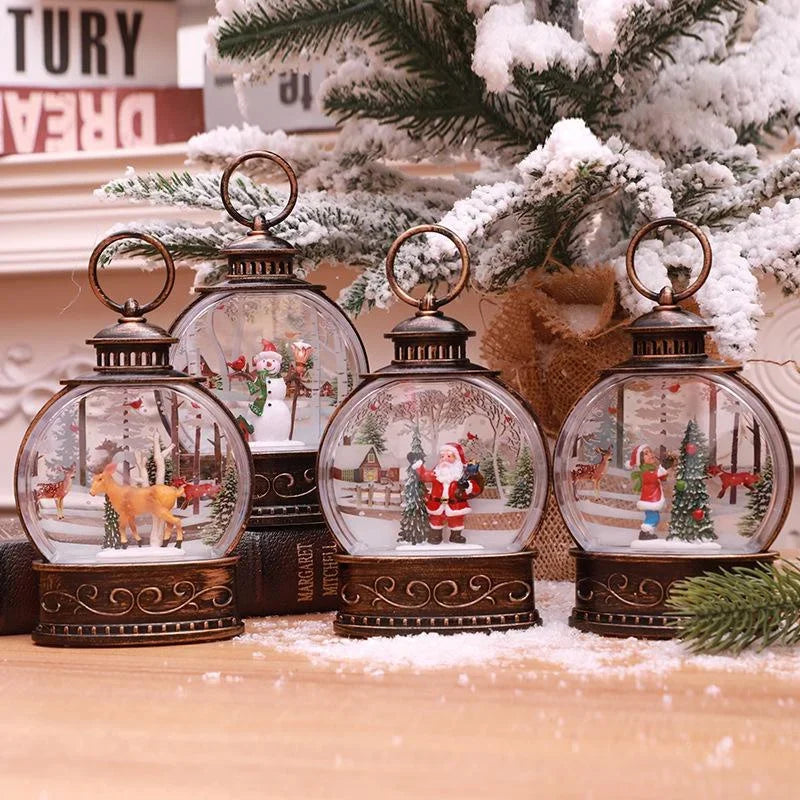 Bring Winter Wonderland Home LED Snow Globe Lanterns That Sparkle!,Tiny Snow, Big Holiday Magic Battery-Operated Christmas Snow Globe Lanterns!