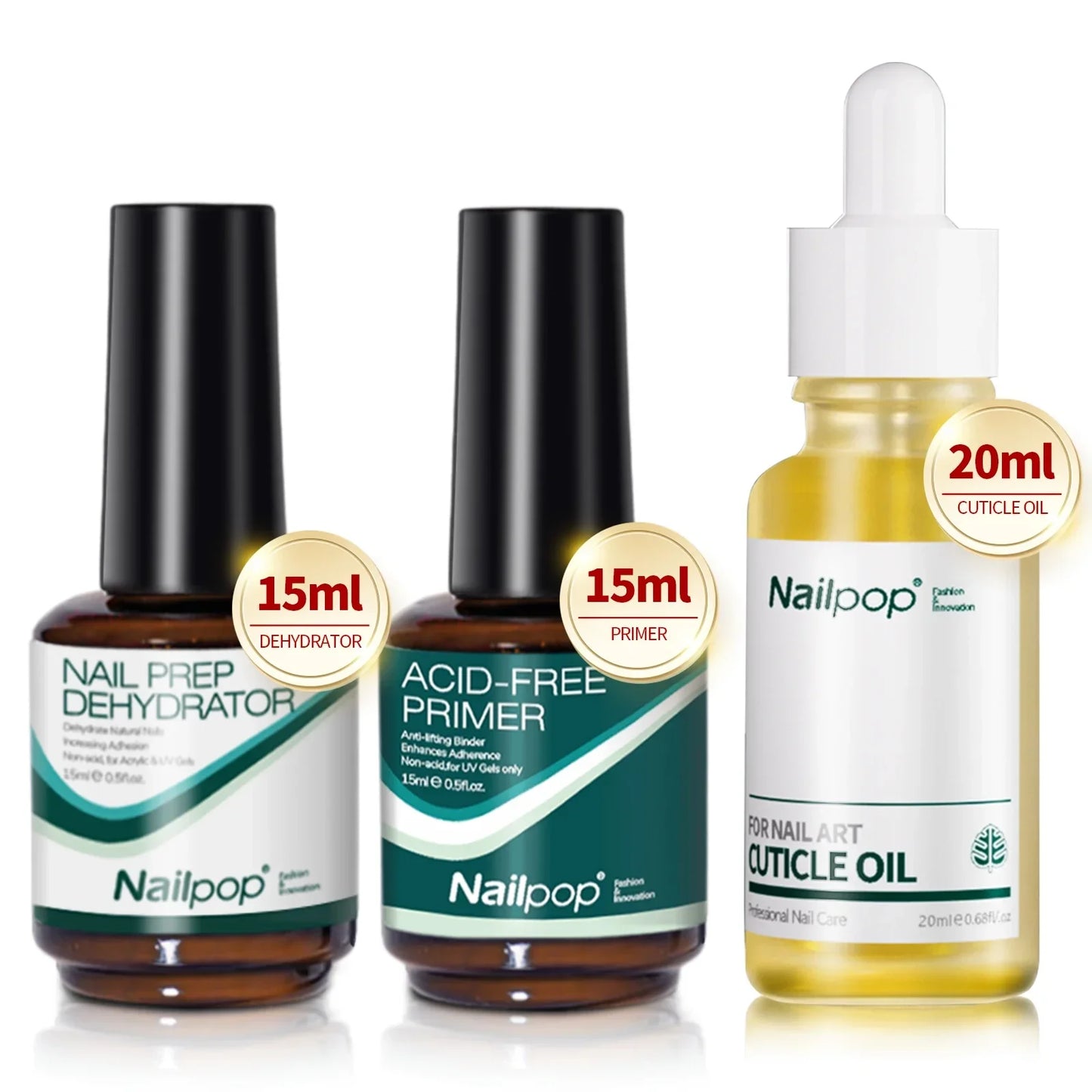 Nailpop Acid-Free Nail Prep 2026 Edition, Nailpop Primer & Dehydrator for Acrylic & Gel, Upgrade Your Manicure Game Nailpop 2026 Fast-Dry Prep Kit for Pro Results, Stronger, Longer-Lasting Nails, Perfect Bond, Perfect Nails,