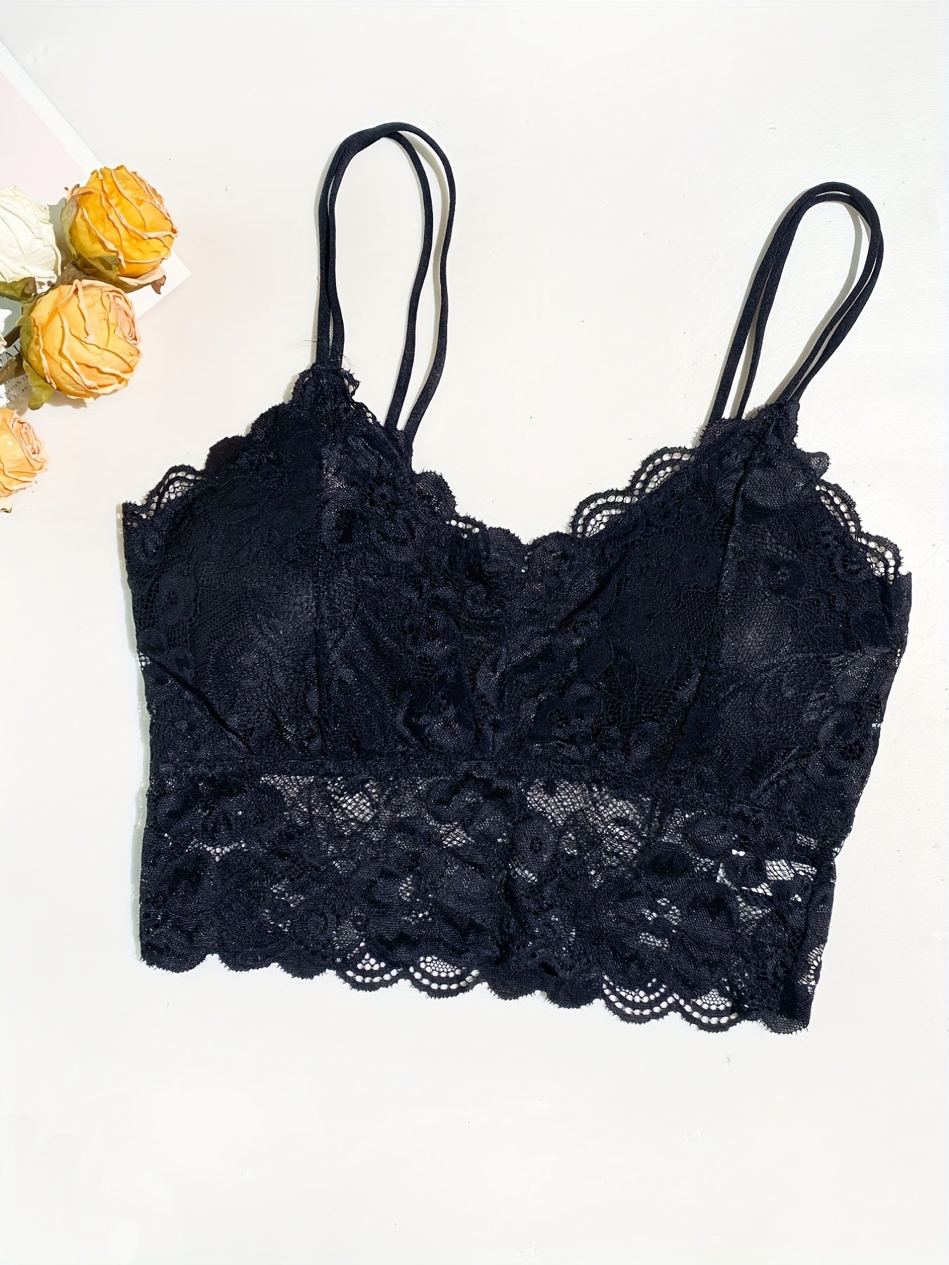 Sexy Wireless 2026 style Lace Bralettes , Feel Chic, Flirty & Confident 5 Pack Scallop Trim Bralettes for Every Mood, Wireless Lace Bralettes That Redefine Comfort & Sexiness!, Elegant Lace Bralettes for Every Outfit & Occasion!,